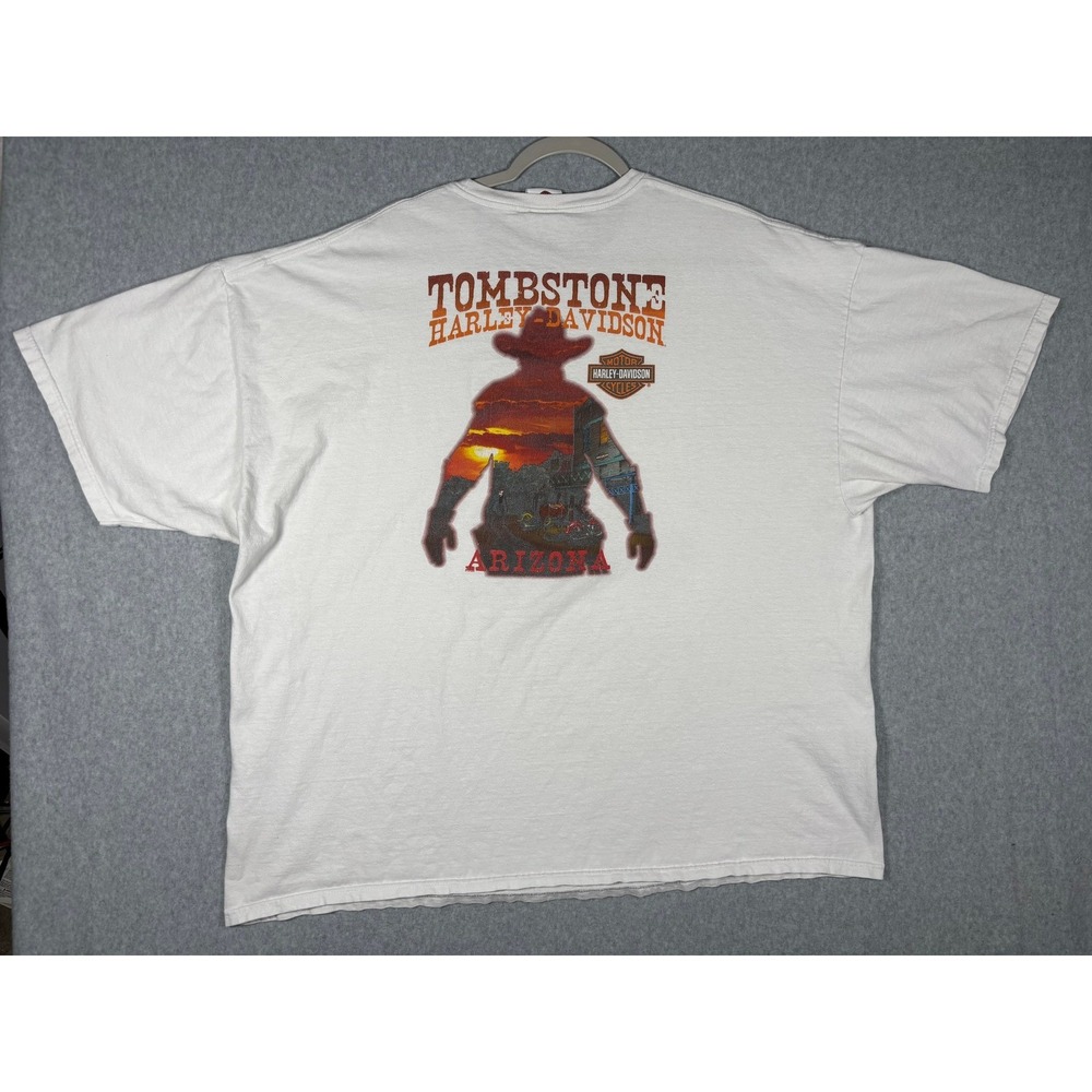 Harley Davidson Tombstone Arizona Graphic T-Shirt White Bravado Mens 2XL